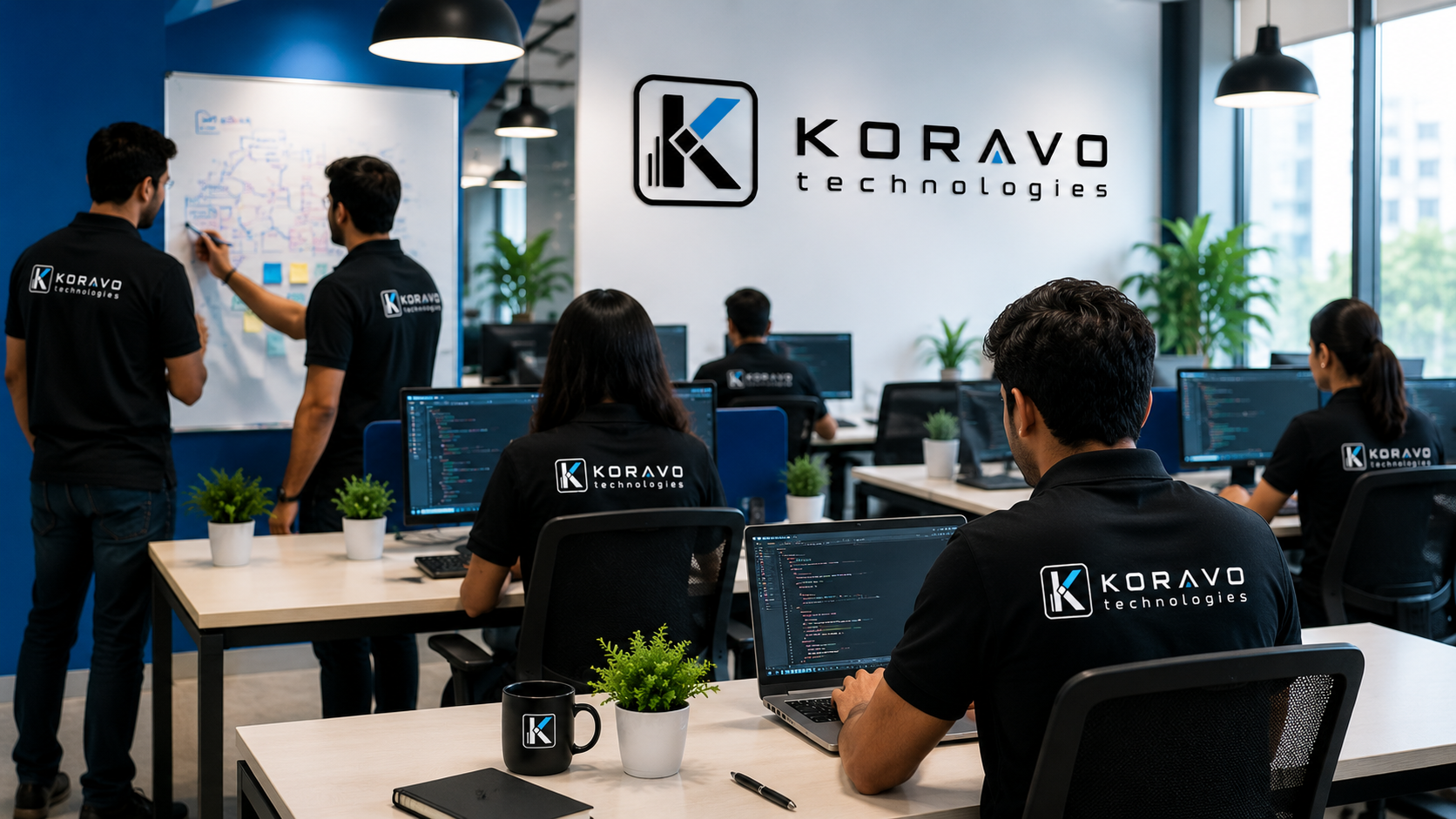 Koravo Technologies team working together